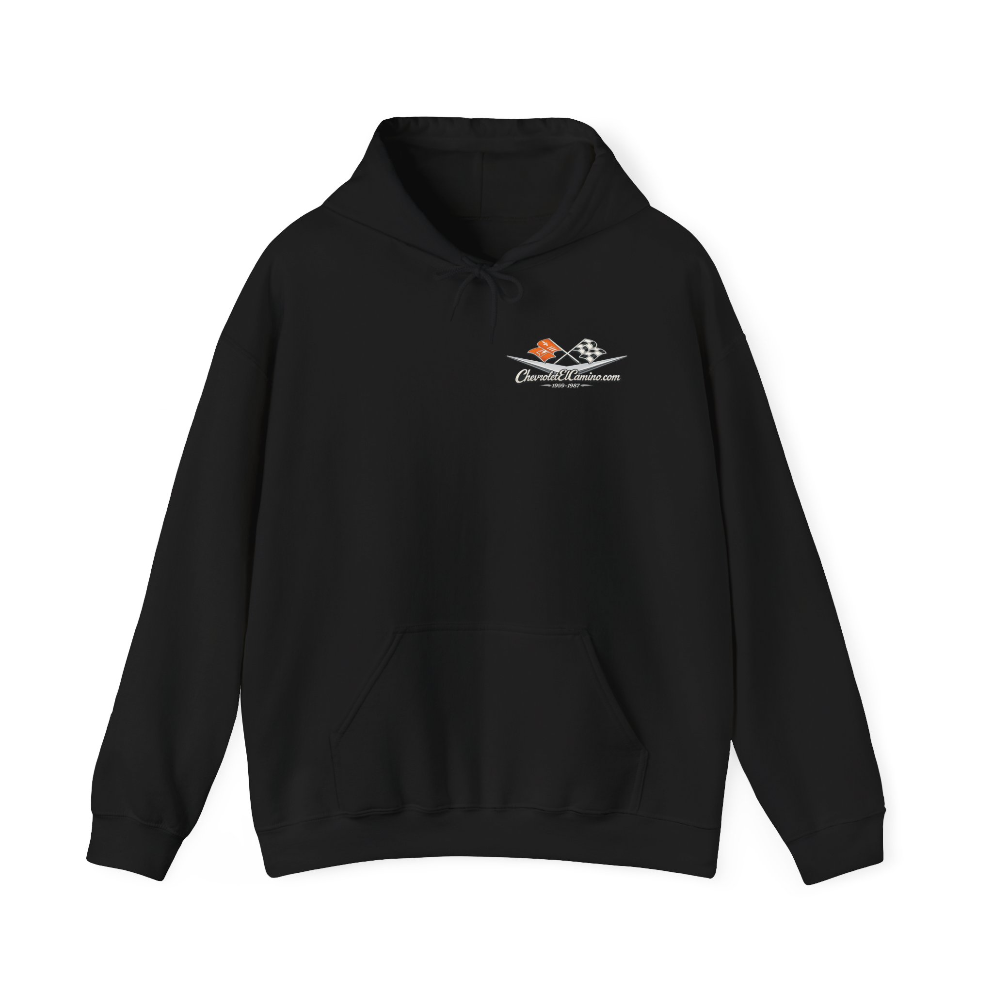 El Camino Hoodie - Orange Racing Flag - ChevroletElCamino.com - Image 2